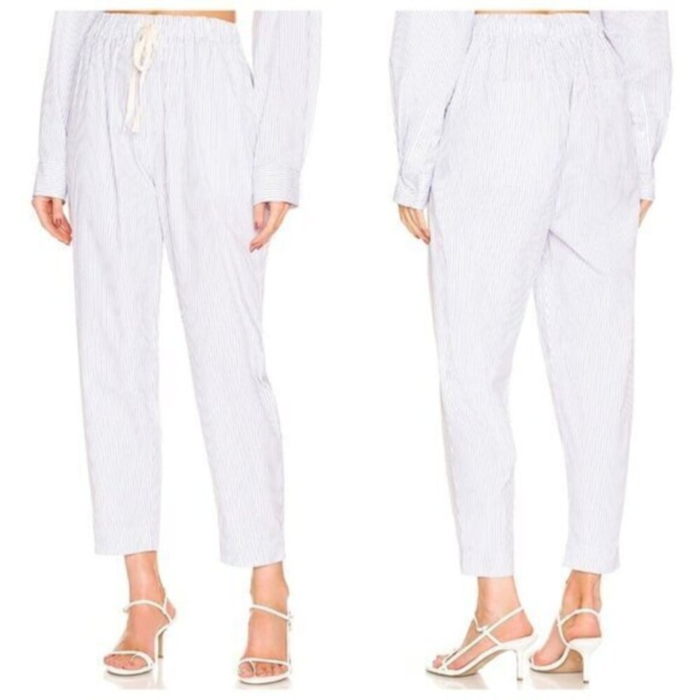 L'Academie Holly Pants - Blue & White Stripe